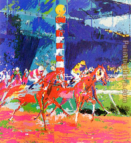 Clubhouse Turn painting - Leroy Neiman Clubhouse Turn art painting